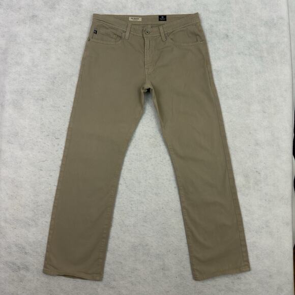 AG Adriano Goldschmied The Protegé Straight Leg Khaki Chinos 34×34 Stretch USA - Picture 3 of 14